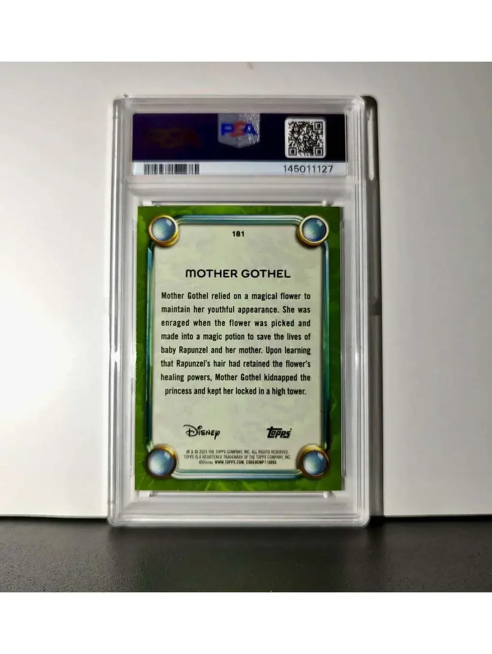 Mother Gothel 2025 Topps Disney Wonder #181 Card Tangled PSA 8 NM-MT